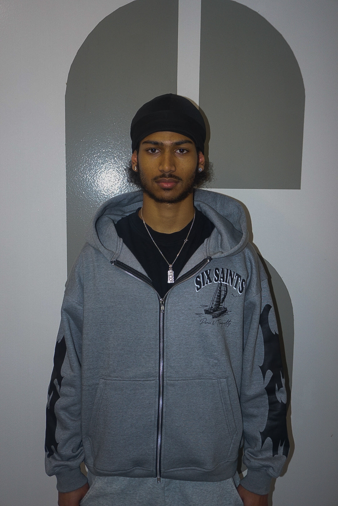 'LOST AT SEA' ZIP UP HOODIE