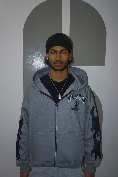 'LOST AT SEA' ZIP UP HOODIE