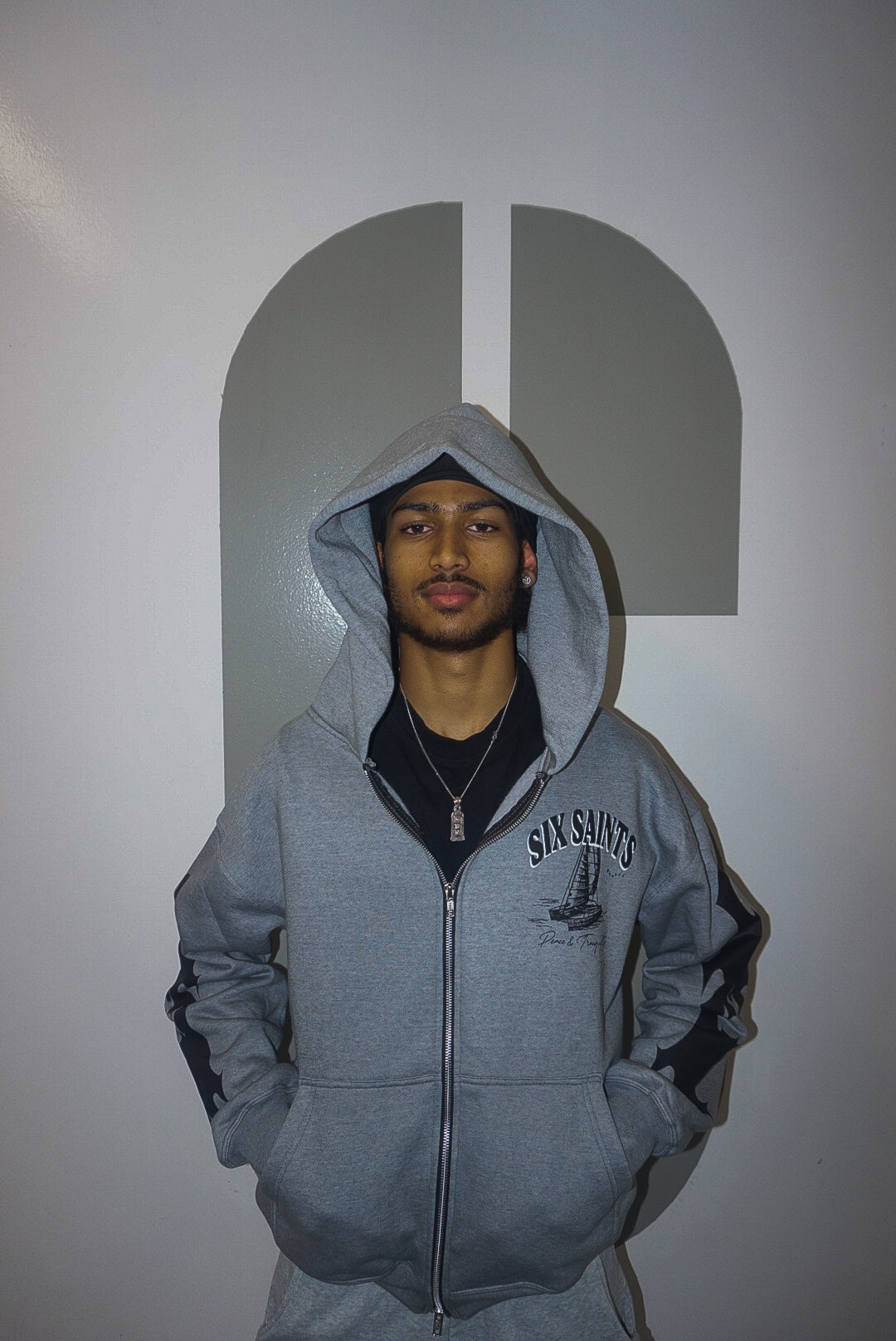 'LOST AT SEA' ZIP UP HOODIE