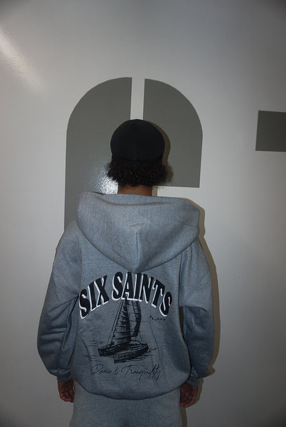 'LOST AT SEA' ZIP UP HOODIE